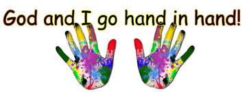 God and me go hand in hand - bumper sticker